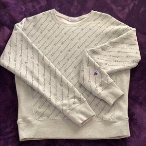 Gray Logo Champion Reverse Weave Jacket